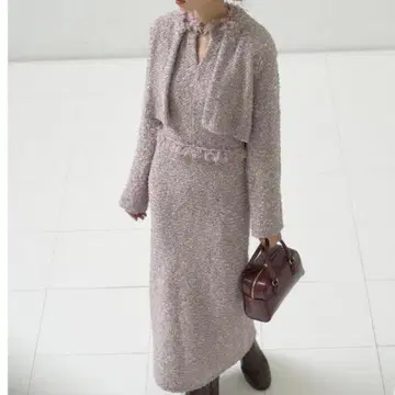 SNIDEL 스나이델 트위드 니트 가디건