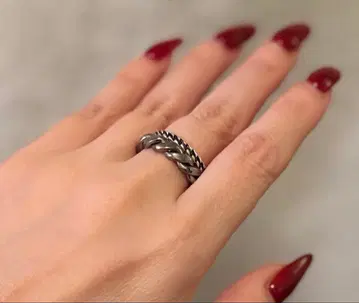 아쉬페 프랑스 트위스트 디자인 블랙 실버 컬러링 13~14호