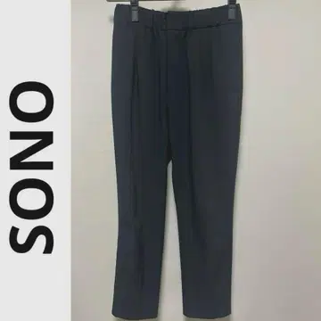SONO 테이퍼드 팬츠 슬랙스 블랙 M 허리밴딩 일본제
