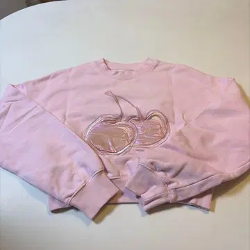 KIRSH 체리 프린트 핑크 크롭 트레이닝복