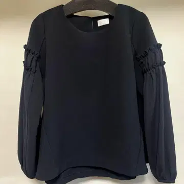 SONO 소노 개더 슬리브 블라우스 긴팔 블랙 검정 플레어 일본제