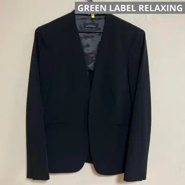 그린 레이블 릴랙싱 노카라 자켓 블랙