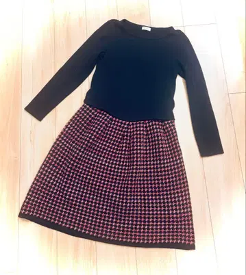 MACKINTOSH PHILOSOPHY 니트 체크 무늬 원피스 38