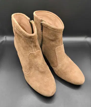 일본제 뷰티앤유스 스웨이드 숏부츠 37 카멜 새상품급