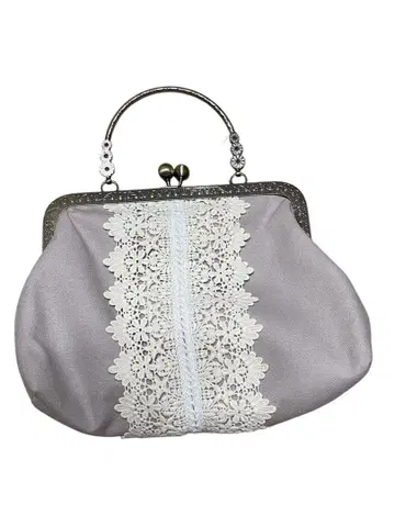 레이스 장식의 그레이지 가마구치 백 2way 새상품