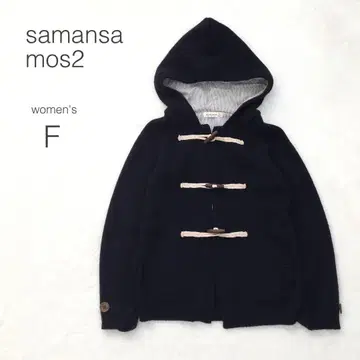 사만사 모스모스 니트 더플 코트 숏 기장 래글런 루즈핏 고급