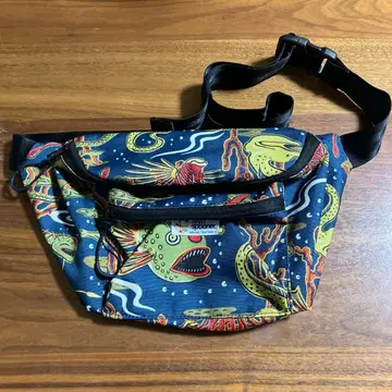 레인 스푸너 물고기 패턴 바디백 웨스트 파우치