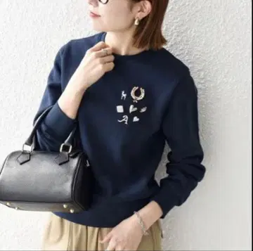 SHIPS any: 속기모 비쥬 크루넥 컴팩트 풀오버