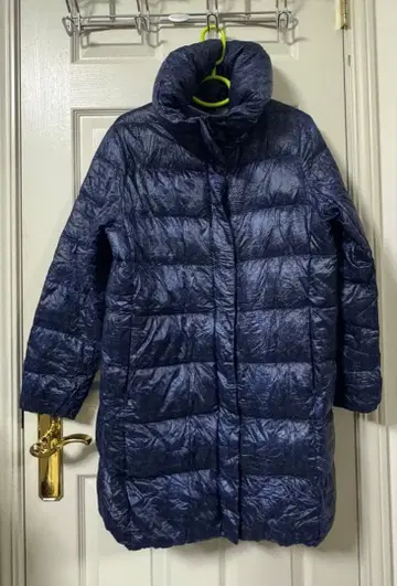 유니클로 울트라 라이트 다운 롱 코트 XL 네이비 경량 발수 방한