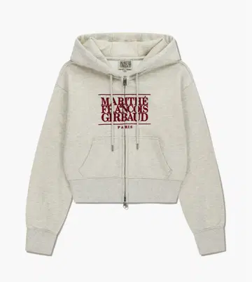 W EMBROIDERY CLASSIC LOGO CROP HOODIE