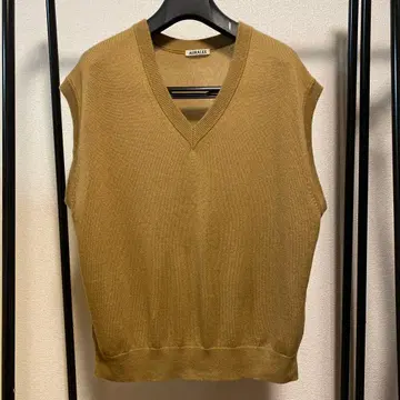 AURALEE CASHMERE SILK KNIT VEST