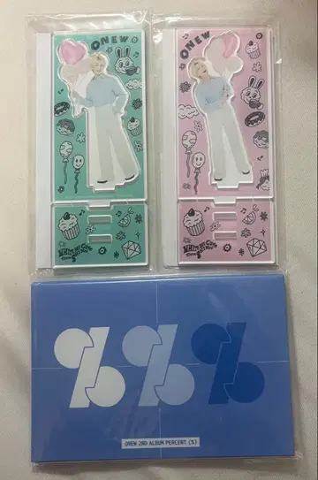 ONEW 오뉴 POPUP 엽서 세트 & 아크릴 스탠드 2개