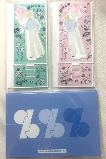 ONEW 오뉴 POPUP 엽서 세트 & 아크릴 스탠드 2개