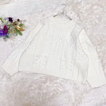 새상품급 [ titivate ] 패치워크 팝콘 니트 (L)