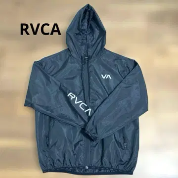 [ 새상품급 ] RVCA 블랙 나일론 자켓 후드 부착