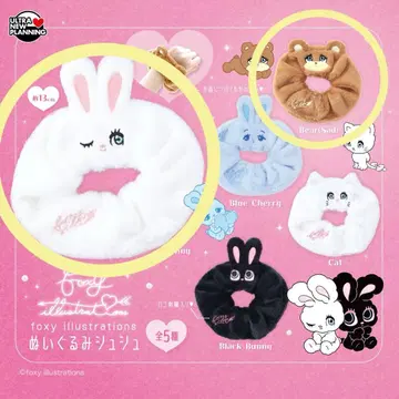 foxy illustrations 봉제 인형 스크런치