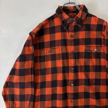 할리데이비슨 긴팔 셔츠 버팔로 체크 구제 의류 아메카지