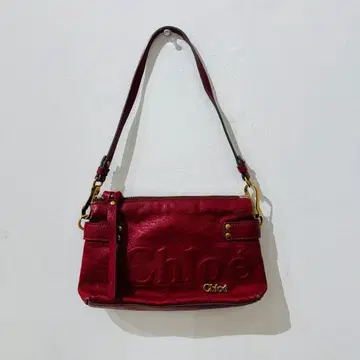 끌로에 빨간색 가죽 핸드백