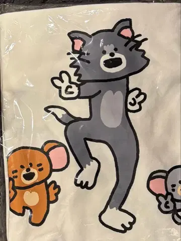 톰과 제리 해피 복권 B상 콜라보레이션 T셔츠 미개봉 새상품