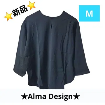 Alma Design 블라우스 M 블랙 돌먼 슬리브 7부 소매 수트