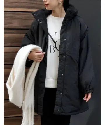 2WAY 미들 기장 다운 라이크 패딩 자켓