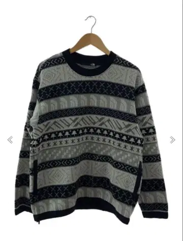 THE NORTH FACE 기하학 패턴 니트 스웨터 크루넥