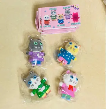 Yumi Kitagishi 하얀 고양이들 피규어 컬렉션 4체 세트