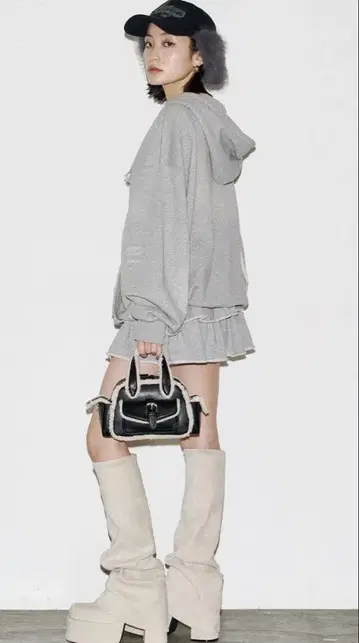 EMODA 버클 페이크 무스탕 백