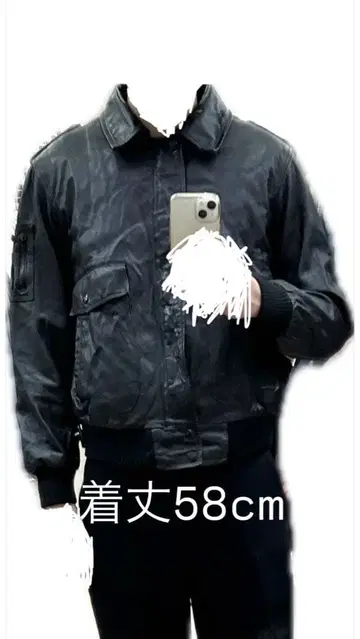 천연 가죽 쇼트 빈티지 레더 재킷 블랙 a2