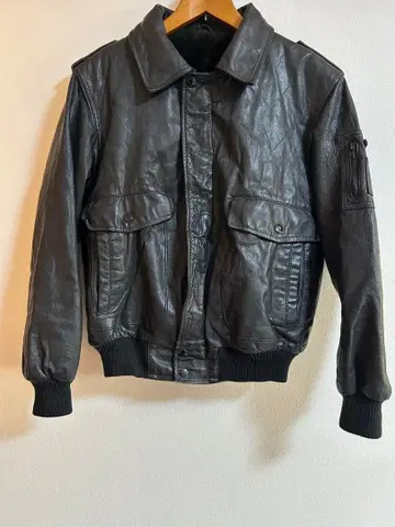 천연 가죽 쇼트 빈티지 레더 재킷 블랙 a2