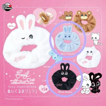 foxy illustrations 봉제 인형 스크런치