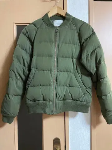 Ungrid 그린 퀼팅 봄버 자켓