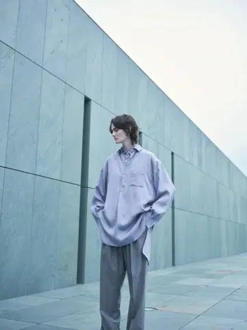 blanc ym ACETATE WIDE SHIRT