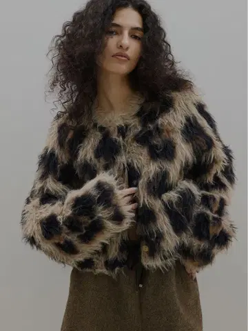 ameri vintage 레오파드 가디건