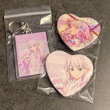 마르가레테 러브 라이브 벌룬 부케 하트 캔뱃지 아크릴 키링
