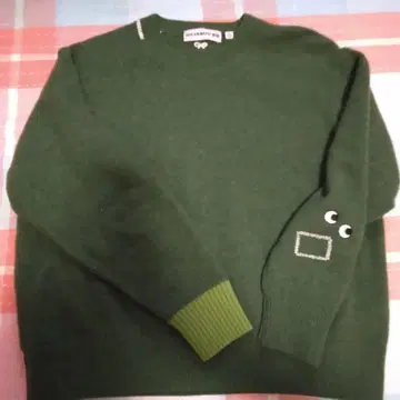 UNIQLO 아냐 콜라보 니트 스웨터 램스울 XXL 그린