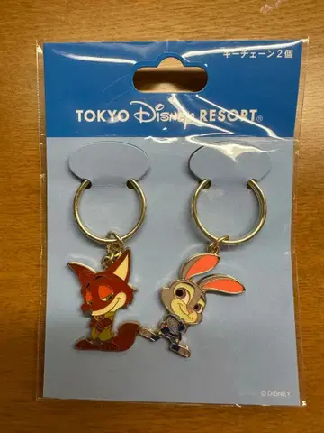 도쿄 디즈니 리조트 키링 2개 세트 닉 주디
