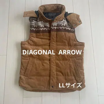 DIAGONAL ARROW 남성용 코듀로이 다운 베스트 LL 사이즈