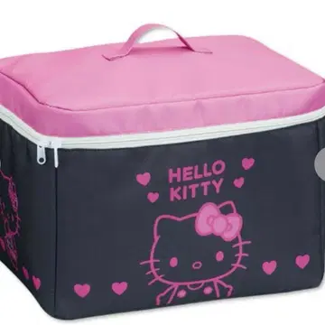 키티 아베일 헬로키티 수납 박스 핑크 레오파드 무늬 산리오