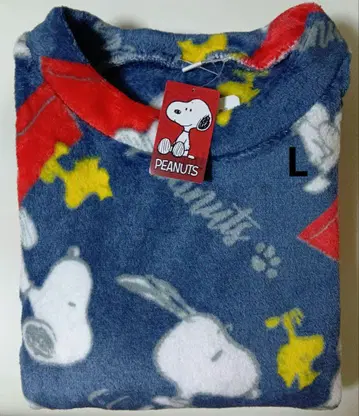 PEANUTS SNOOPY 긴팔 파자마 남성용 L 네이비