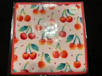 페이 라브러리 체리 도트 핑크 헤임 타월 손수건