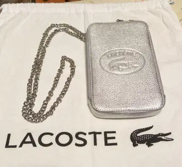 LACOSTE 라코스테 지갑 실버 숄더 체인