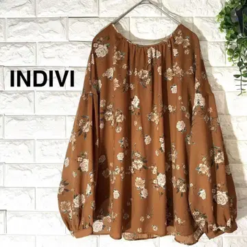 INDIVI 블라우스 컨디션 최상 인디비 드레이프감 블라우스 꽃 패턴