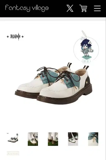 원신 벤티 이미지 시리즈 옥스포드 신발