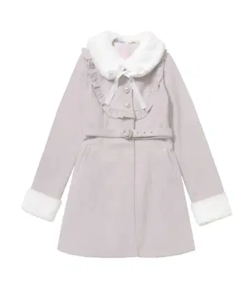 허니시나몬 허니 시나몬 벨트 달린 걸리시 코트 핑크