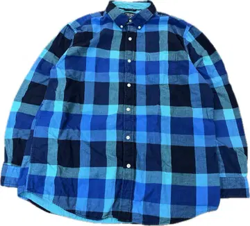 CHAPS 체크 무늬 긴팔 셔츠 XL