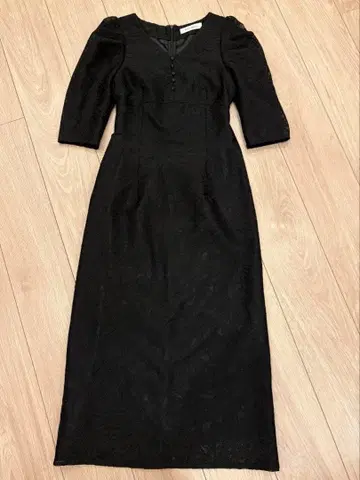 엘레강트 블랙 스타일업 하이웨스트 원피스 드레스