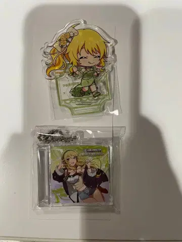 호시이 미키 미니 캐릭터 아크릴 스탠드 CD풍 키링 세트