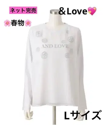 여성용 상의 풀오버 봄 상품, 어른스러운 시어 카멜리아 무늬 &LOVE