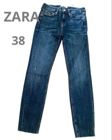 새상품 ZARA/자라 스키니 데님 컷오프 데미지 가공 [ M ] 파랑